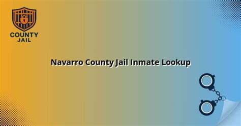 Navarro County Jail Inmate Lookup