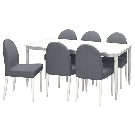 DANDERYD / DANDERYD table and 6 chairs, white/Vissle grey, 180 cm (707/ ...