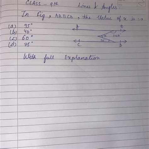 MATHS CH-6 LINES AND ANGLES WITH FULL EXPLANATION…… - Brainly.in