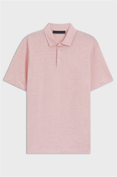 BOSS - BECKHAM x BOSS polo shirt in linen - light pink