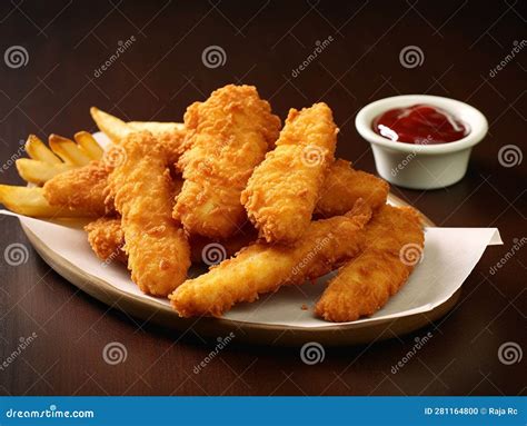 Chicken Fingers stock illustration. Illustration of food - 281164800