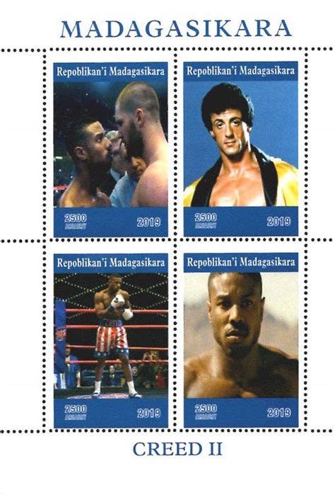 Stamps-Hobby: Madagascar 2019 Creed II Boxing Sports 4v Mint Miniature ...