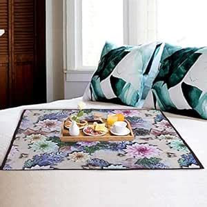 Kuber Industries Polyvinyl Chloride Bed Server|PVC Rose Floral ...