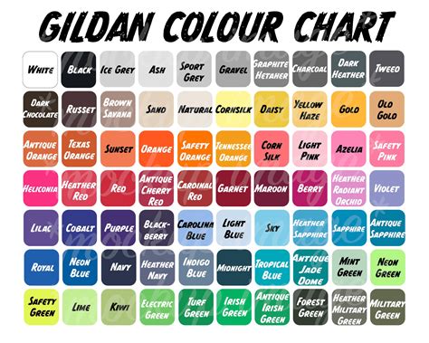 Image result for Gilden Color Chart