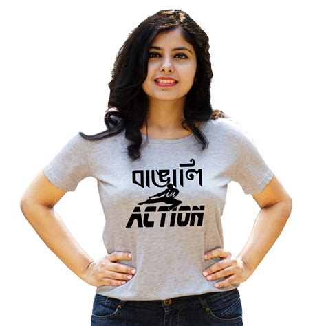 Buy HEYUZE Cotton Girl Women's Half Sleeve Round Neck Bengali in Action ...