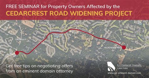 Free In-Person Seminar to Discuss the Cedarcrest Road Widening Project ...