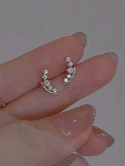 1pair Miniature Wheat Tassel & Rhinestone Decor Earrings | SHEIN USA