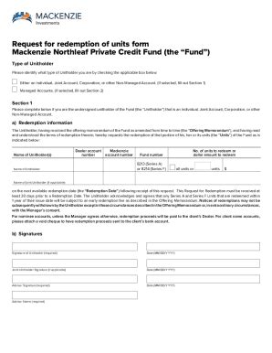 Fillable Online Request for redemption of units form Fax Email Print ...