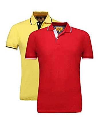 Campus Sutra Men Polo Neck T-Shirts with Tipping Combo of 2(SS16SOL_TPN ...