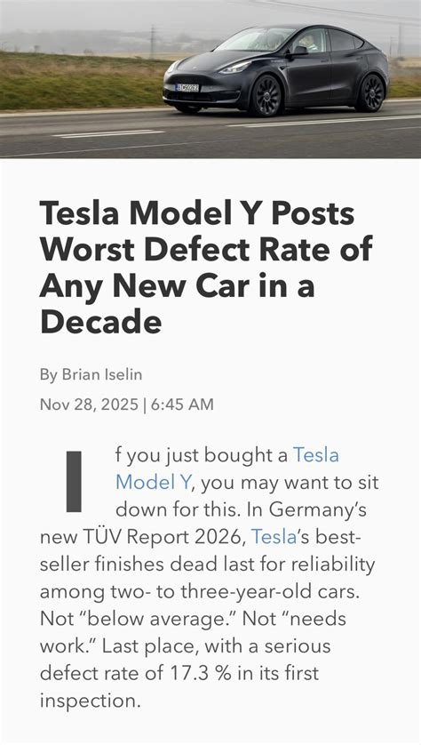 Tesla Car Reliability Tesla And Nissan Make The Most Reliable EVs