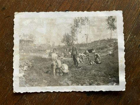 Original, Vintage, Rare WWII Naked Nude Soldier Army war gay int. BATHING | #3926675486