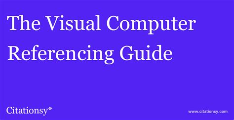 Image result for The Visual Computer Journal