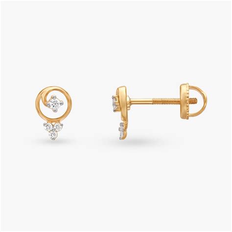 Swirling Elegance Diamond Stud Earrings