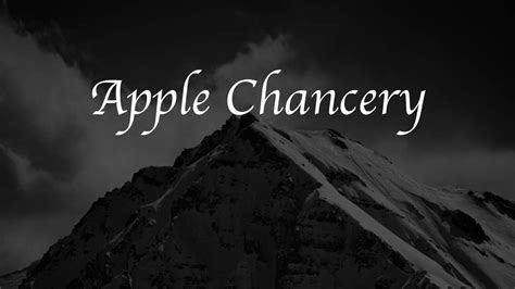 Apple Chancery Font Family Free Download