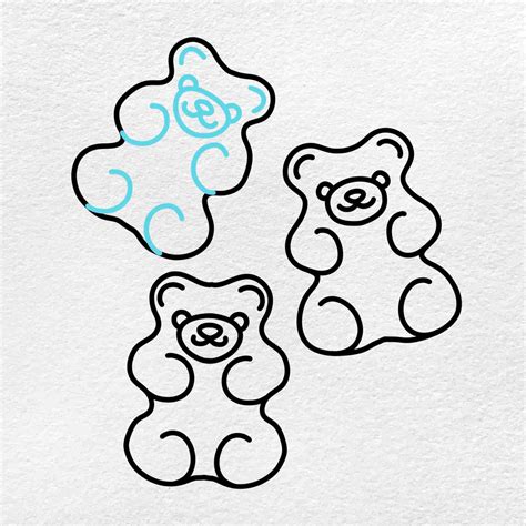 Gummy Bear Drawing Step By Step at Michelle Ma blog