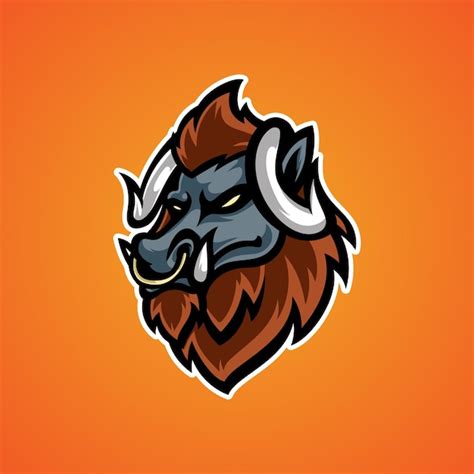 Minotaur head mascot logo | Premium Vector