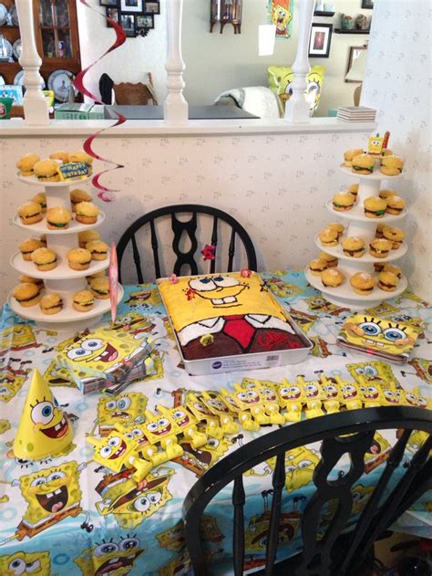 Spongebob dessert table | Dessert table, Bday party, Crafts
