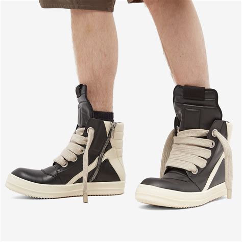 Rick Owens Wide Lace Geobasket Sneaker Black | END.