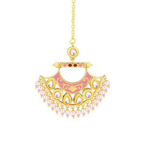 Manmayi Faux Pearls Maang Tika – VOYLLA