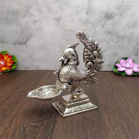 Antique Peacock Diya – onesilver.in