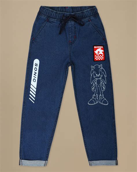 Sonic Modern Printed Regular Fit Denim Jogger For Boys – Kidsville