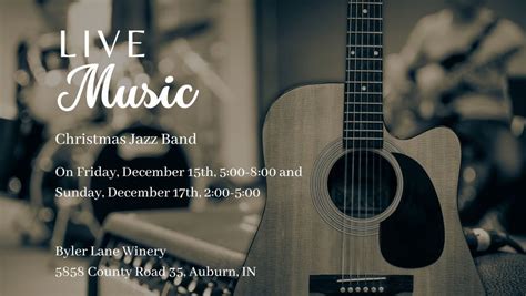 Christmas Jazz Band, Byler Lane Winery, Leo-cedarville, 15 December ...