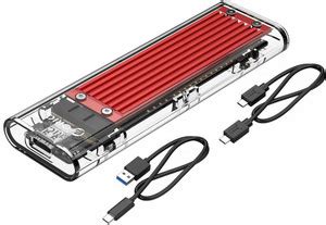 ORICO NVMe M.2 SSD Enclosure 10Gbps (Red) 2.5 inch Shock Resistant ...