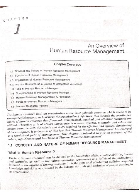 hrm note unit1 introduction - Bcom hons. - Studocu