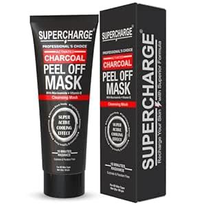 Buy Supercharge® Charcoal Peel Off Mask, Blackhead Removing, Anti-Acne ...