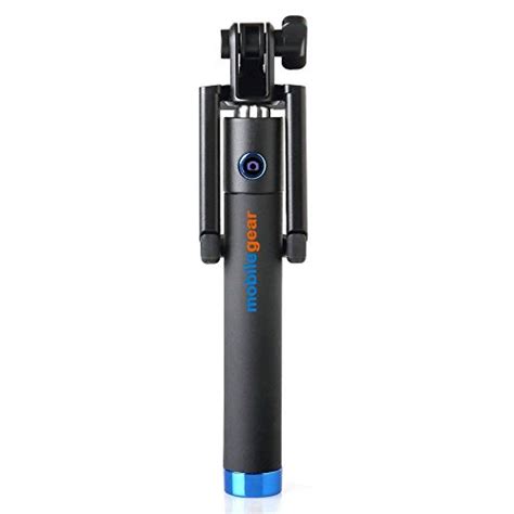 Mobilegear Elegant Black Pocket Selfie Stick with AUX Wire to Click for ...