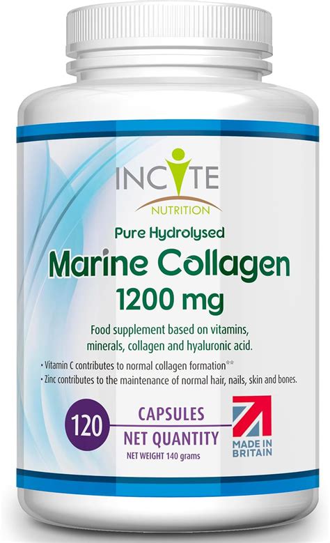 Incite Nutrition Marine Collagen 1200mg | 120 High Strength Collagen ...