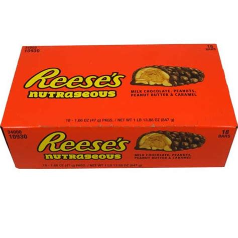 Reese's Nutrageous Candy Bar 1.66oz - 18ct – I Got Your Candy