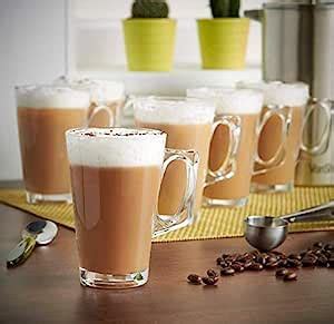 Buy Saaikee Coffee Glass Mugs Transparent, 230 ml, Set of 6 Pcs ...