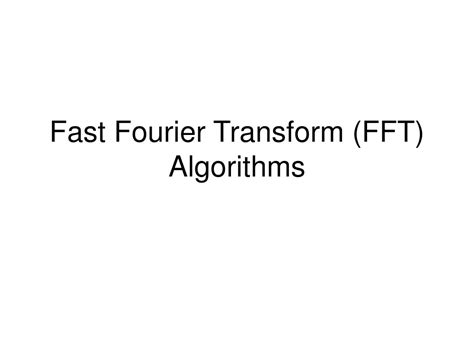 Transform FFT Algorithm 的图像结果
