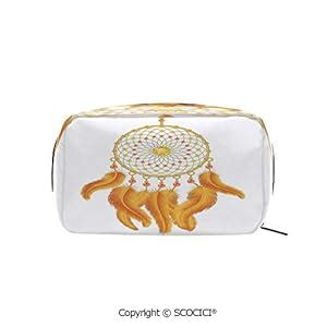 Rectangle Portable makeup organizer Cosmetic Bags Graphic of Golden ...