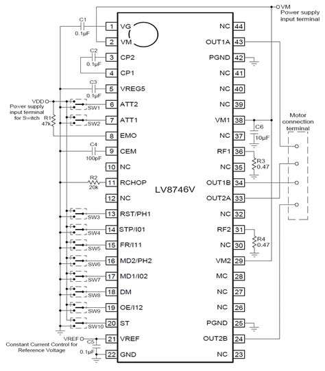 LV8746VGEVB: 1.2A, 9 ~ 35 Vin, BiPolar Stepper Motor