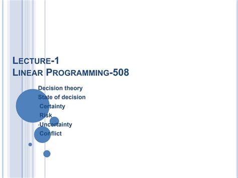 Linear Programming Lecture 的图像结果