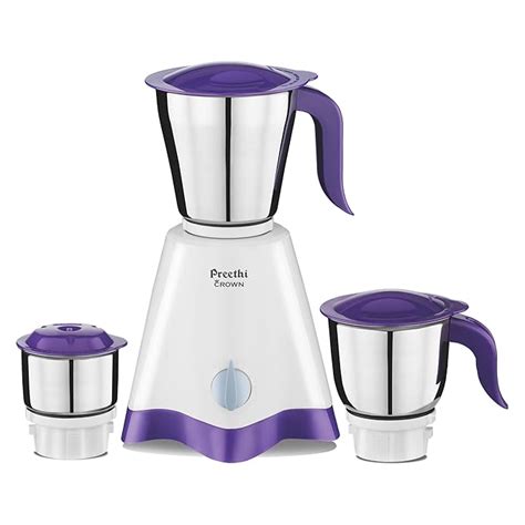 Buy Preethi Crown MG-205 500-Watt Mixer Grinder (White/Purple) Online ...