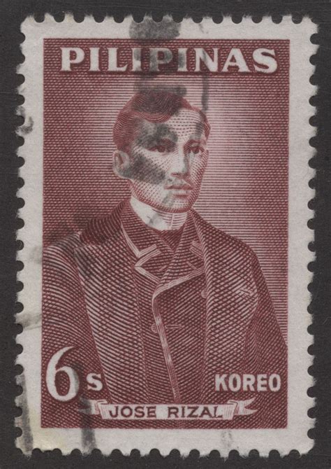 SCG224 Used Philippines 6 Sentimo Stamp – José Rizal Portrait (Koreo I ...