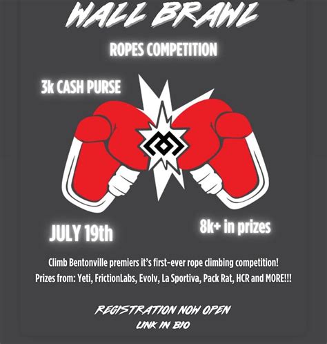 Wall Brawl, Climb Bentonville, 19 July 2025 | AllEvents