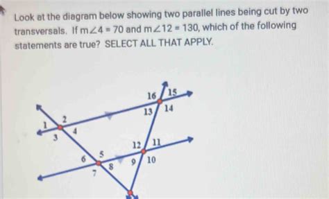 Image result for Parallel Lines Cut by Two Transversals