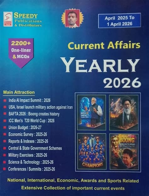 Speedy Current Affairs Yearly April 2026 English Monthly Magazine ...