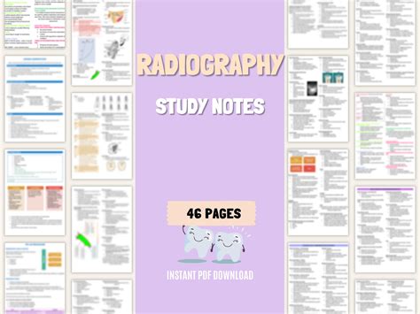 Radiography Revision Guide Dental Student Study Notes Dental Hygienist ...