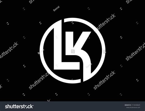 Initial lk letter logo design template abstract Vector Image