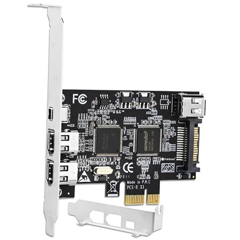 FebSmart 4 Ports PCIE Firewire 400 1394A Expansion Card, Texas ...