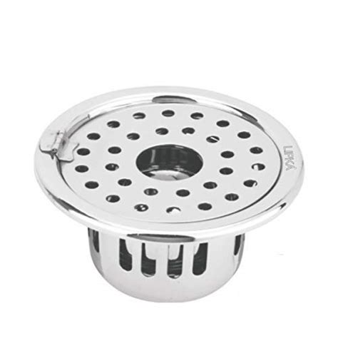 Lipka Stainless Steel Cockroach Trap - Round with Hinge Floor Drain and ...