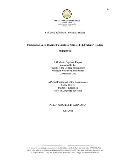 Model Capstone Project Capstone | PDF | English As A Second Or Foreign ...