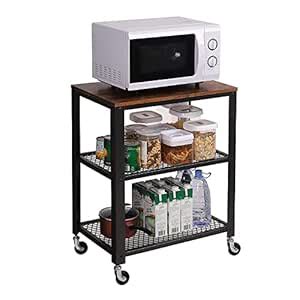 Indian Decor. 45918 -Tier Kitchen Cart Trolley- Rustic Rolling Utility ...