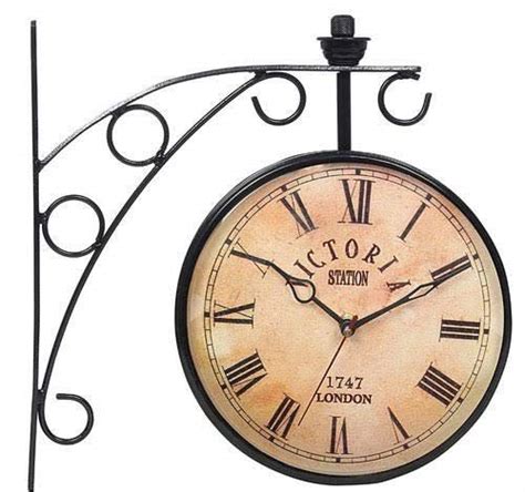 Buy Sind Punjab Radio Black Iron 8 Inch Victoria Station Clock London ...