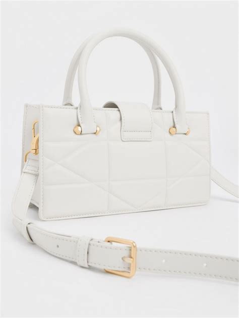 Buy Charles And Keith Tote Bags Cheap - Blanche Quilted Top Handle Bag ...